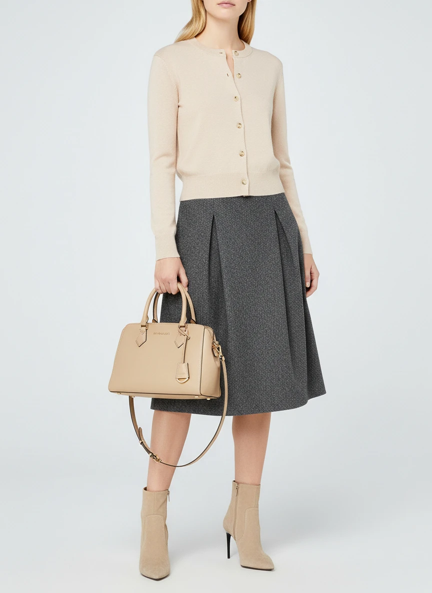 Vince Crewneck Wool Blend Cardigan 5