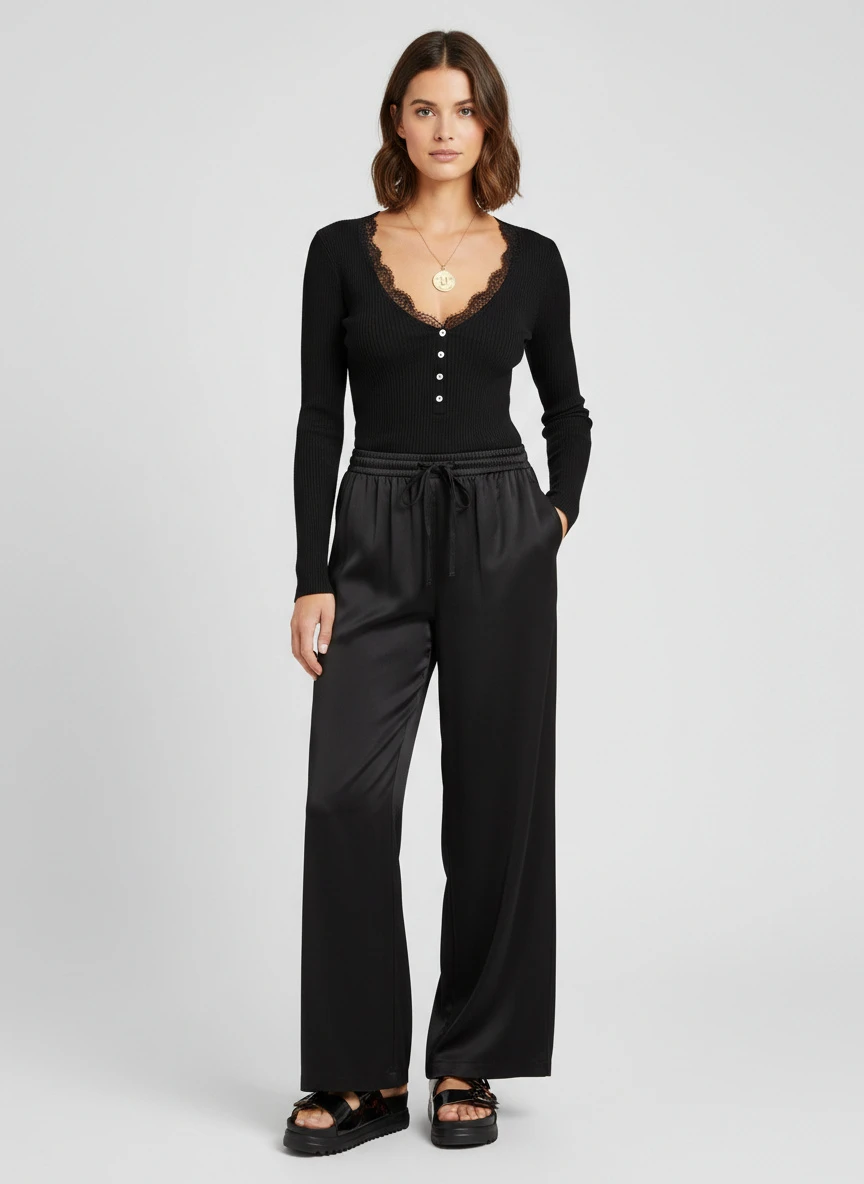 Out From Under Out From Under Diana Layering Lace-Trim Henley Top 5