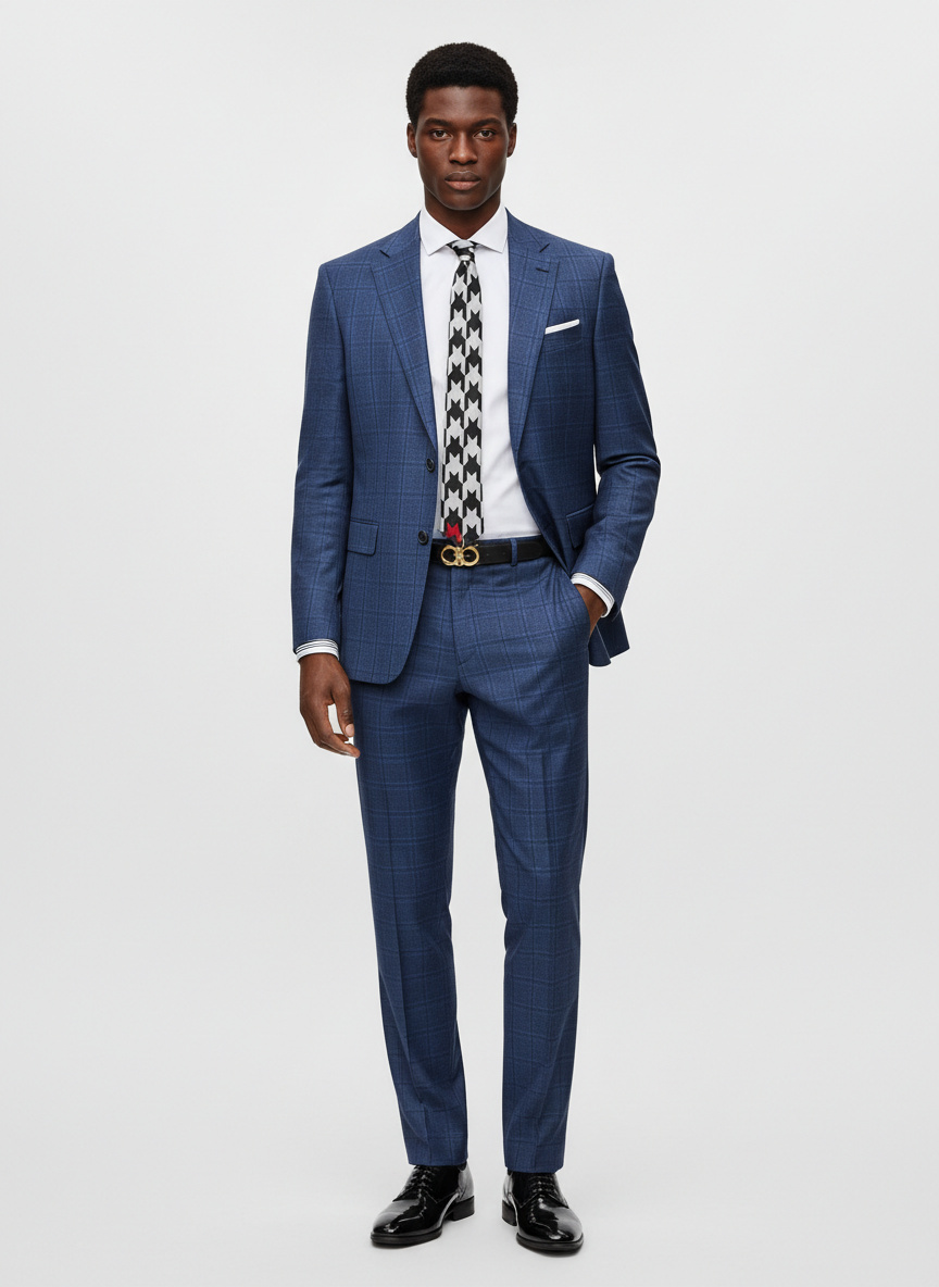 Shop Classic Fit Wool Checked 1818 Suit on Sale at BeyondStyle