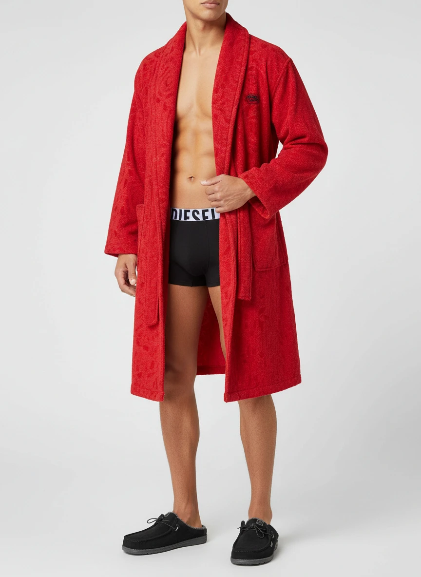 Versace Men
s Cotton Barocco Bathrobe 5