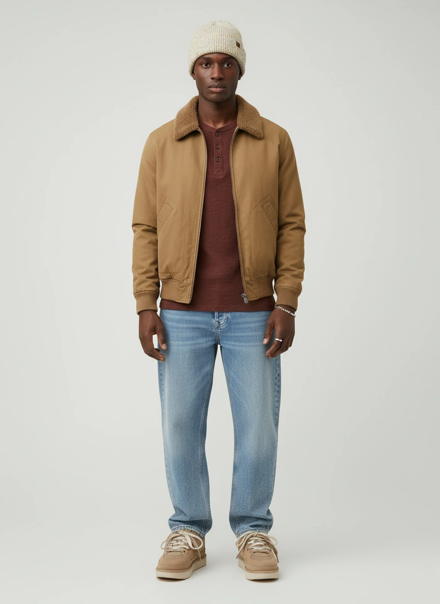 L.L. Bean Bean
s Vintage Waffle Knit Henley Shirt - Men
s 2