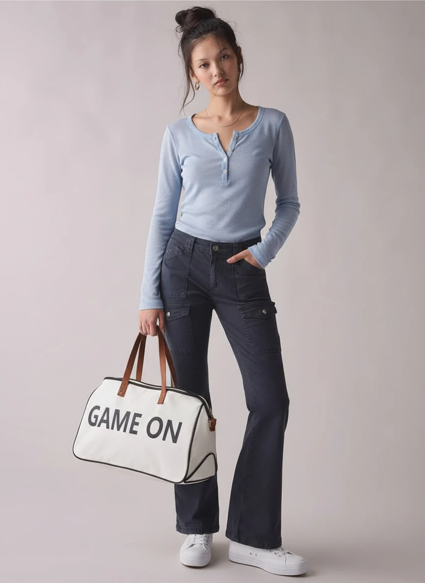 BDG BDG Brigid Canvas Ultra Low-Rise Bootcut Utility Pant 6