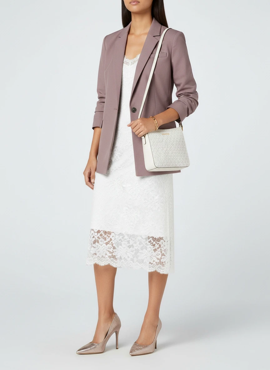 Michael Kors Jet Set Travel Small Signature Logo Messenger Bag 5