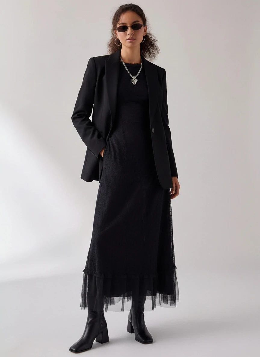 Urban Outfitters UO Like A Dream Reversible Sheer Lace Scoop Slip Maxi Dress  - Dresses & Skirts - Free Shipping - BeyondStyle